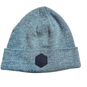 Neff Beanie Hat Blue Marl Knit Cuffed Hex Logo Patch Mens Womens O/S 18H03001